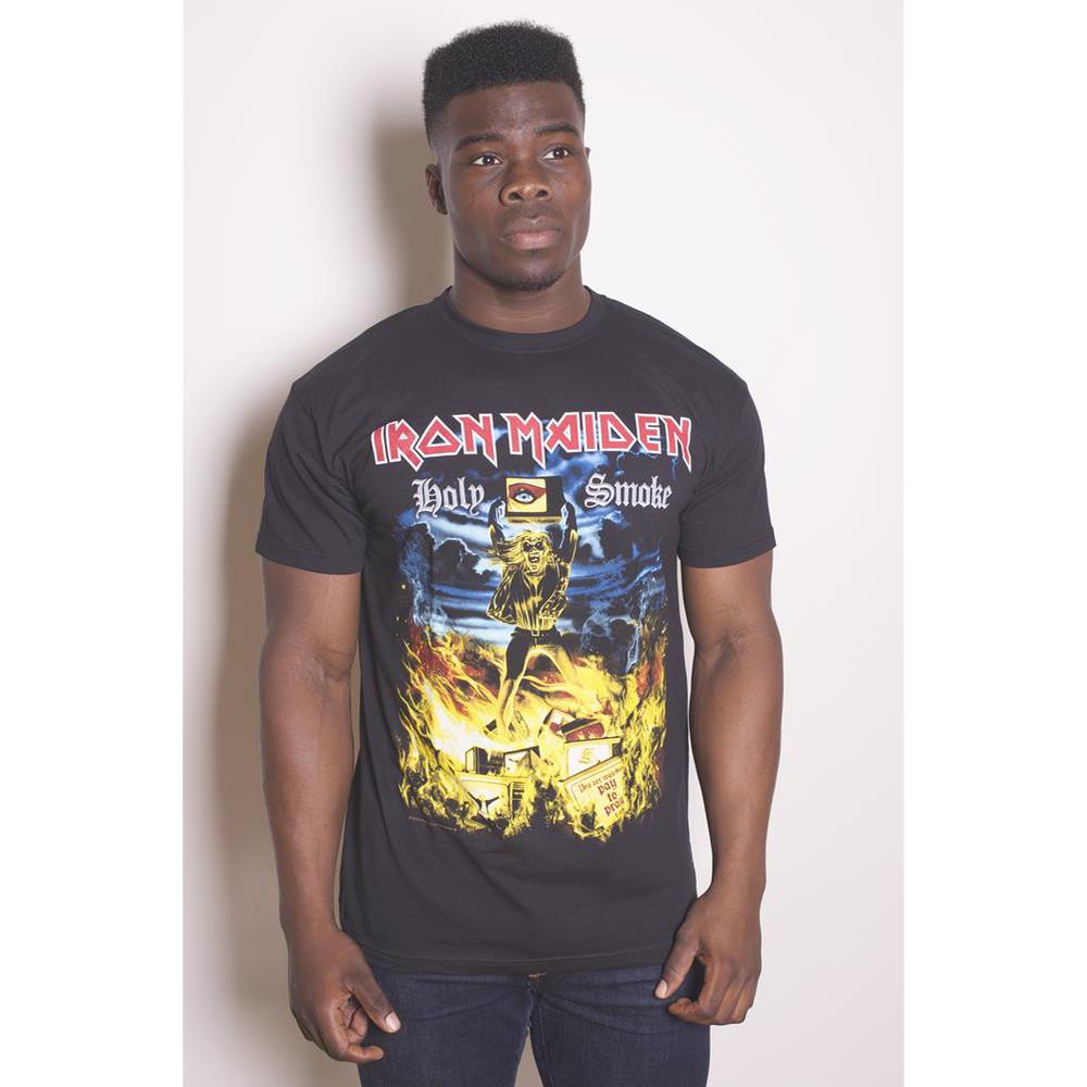 Iron Maiden - Holy Smoke Heren Tshirt - Zwart